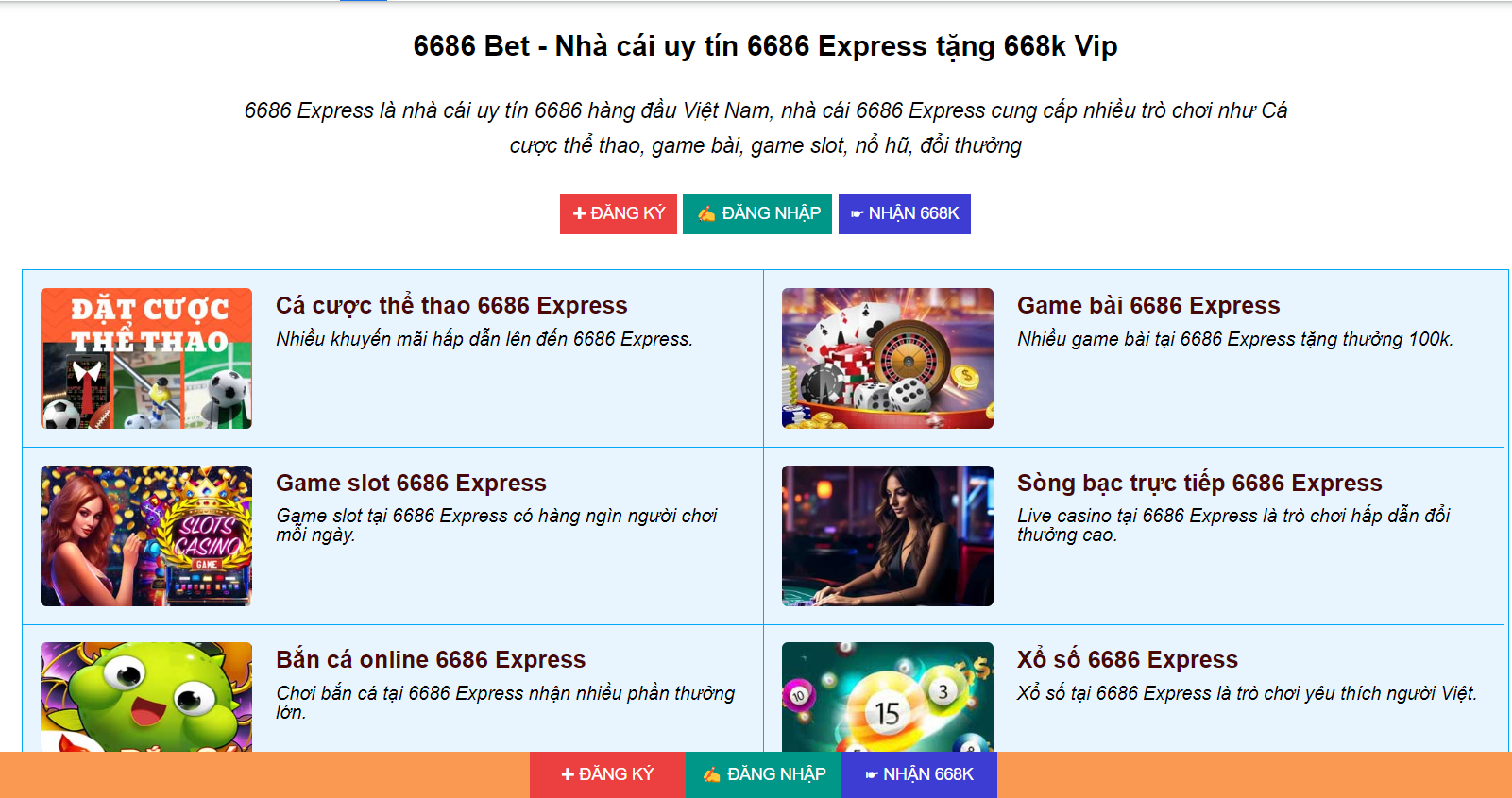 Cá cược online tại nhà cái 6686 Express và trải nghiệm thêm các tính năng mới.